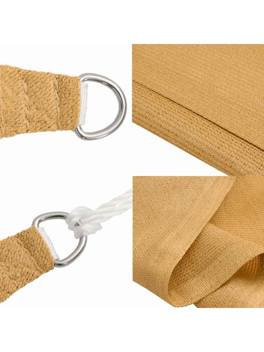 Stínicí plachta 160 g/m² trojúhelník písková 2,5x2,5x3,5 m hdpe