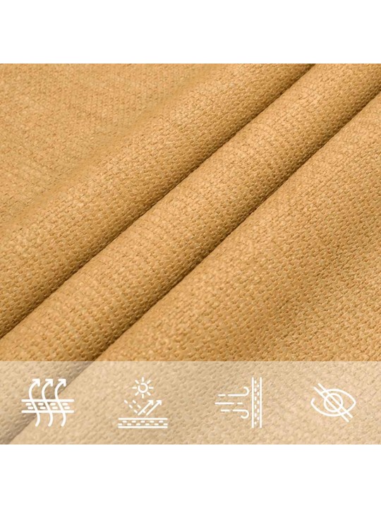 Stínicí plachta 160 g/m² trojúhelník písková 5 x 6 x 6 m hdpe