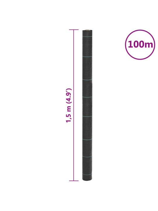 Mulčovací textilie černá 1,5 x 100 m PP