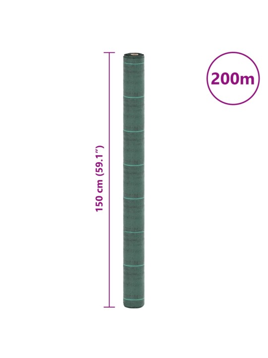Mulčovací textilie zelená 1,5 x 200 m pp