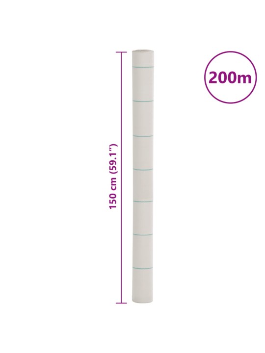 Mulčovací textilie bílá 1,5 x 200 m PP