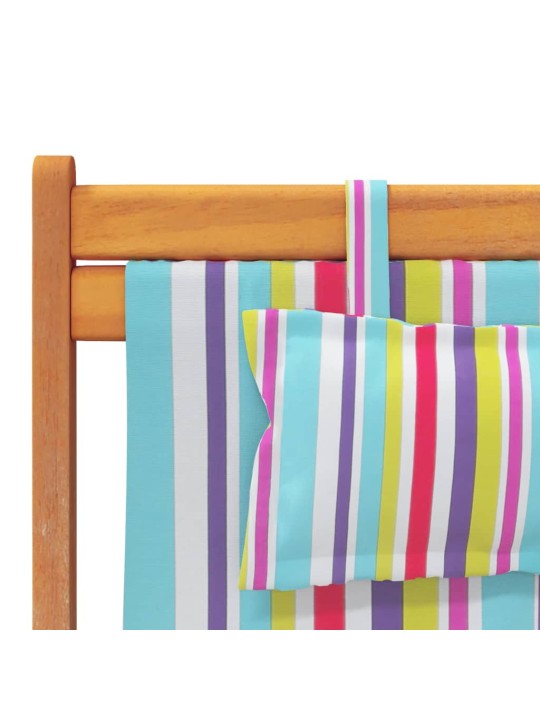 Skládací plážová křesla 2 ks vícebarevná textil