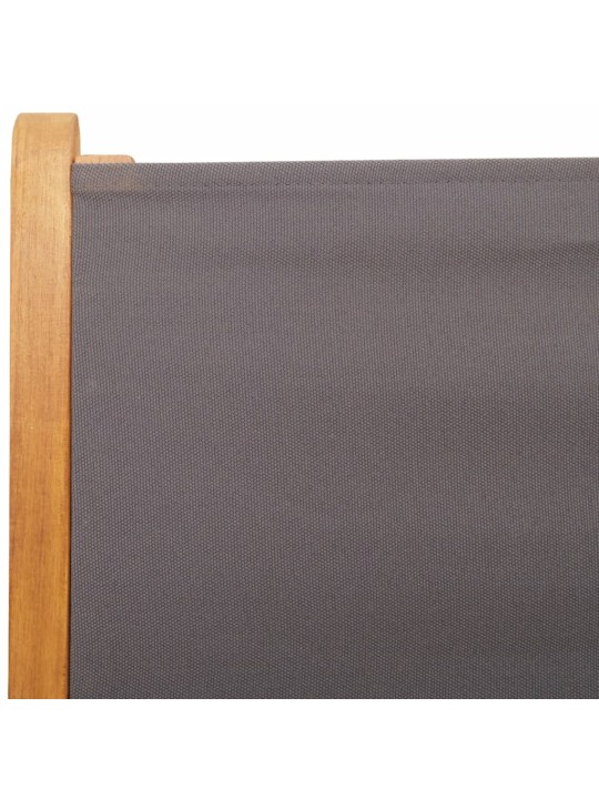 Polohovací zahradní židle 6 ks antracitové textil a masiv