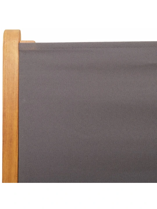 Polohovací zahradní židle 6 ks antracitové textil a masiv