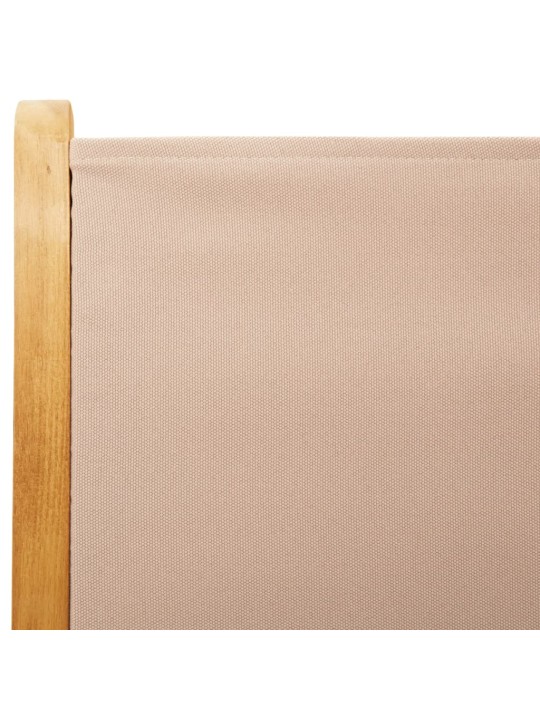 Polohovací zahradní židle 6 ks taupe textil a masivní dřevo