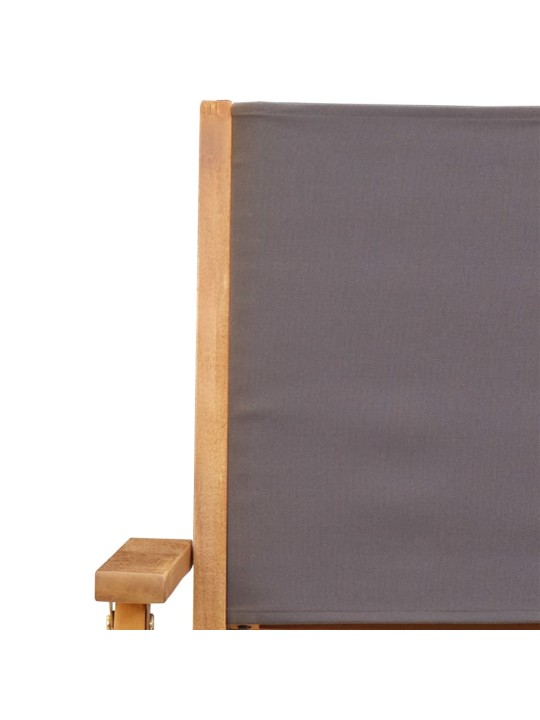 Skládací zahradní židle 4 ks antracitové textil a masivní dřevo