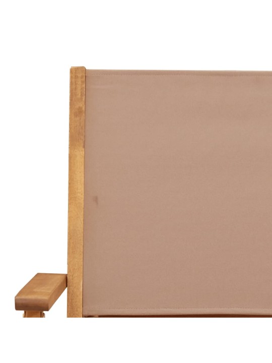 Skládací zahradní židle 6 ks taupe textil a masivní dřevo