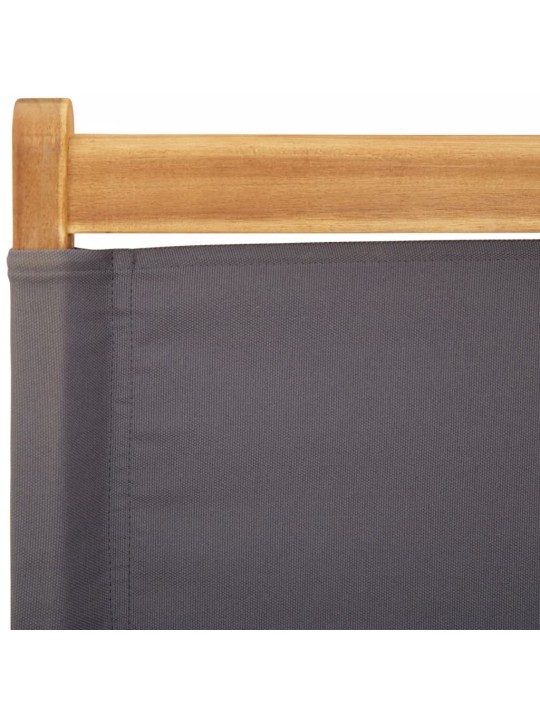 Skládací zahradní židle 4 ks antracitové textil a masivní dřevo