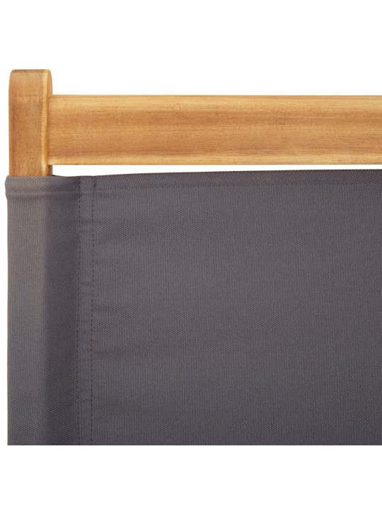 Skládací zahradní židle 8 ks antracitové textil a masivní dřevo