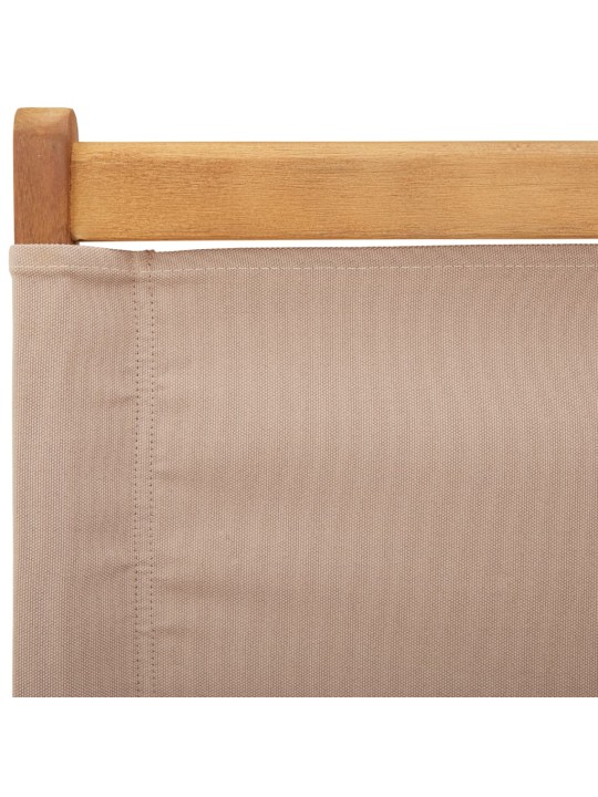 Skládací zahradní židle 4 ks taupe textil a masivní dřevo