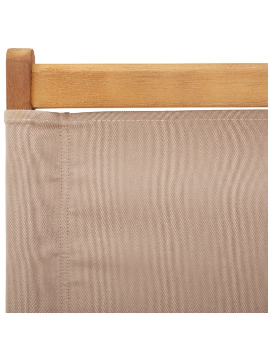 Skládací zahradní židle 8 ks taupe textil a masivní dřevo