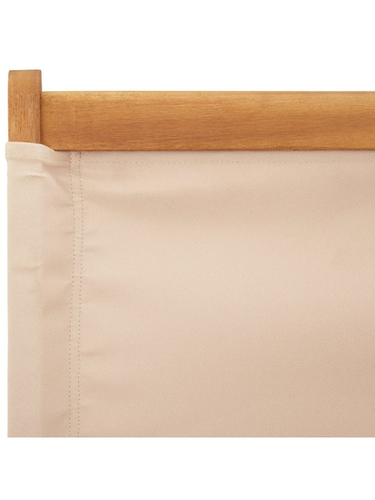 Skládací zahradní židle 4 ks béžové textil a masivní dřevo