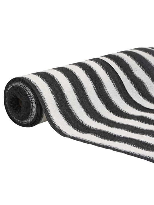 Stínicí tkanina antracitová a bílá 1,8 x 10 m HDPE 75 g/m²