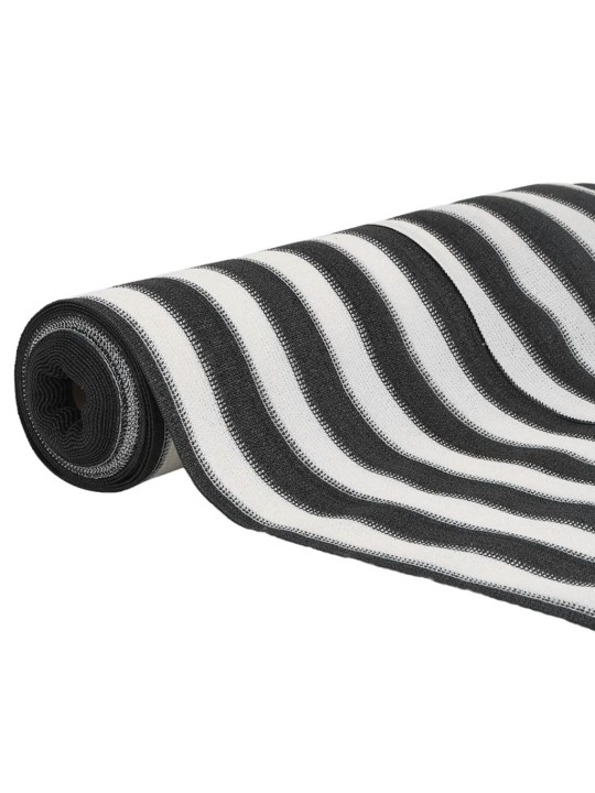 Stínicí tkanina antracitová a bílá 1,5 x 10 m hdpe 150 g/m²