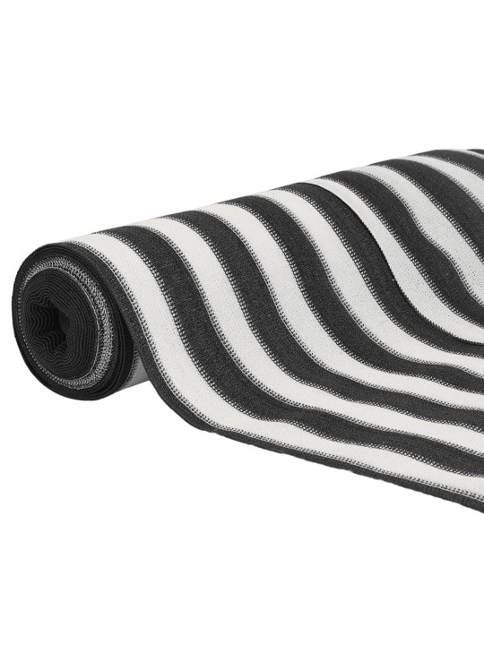 Stínicí tkanina antracitová a bílá 1,8 x 25 m HDPE 150 g/m²
