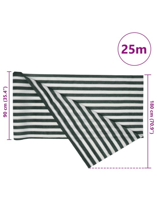 Stínící tkanina zelená a bílá 1,8 x 25 m hdpe 195 g/m²
