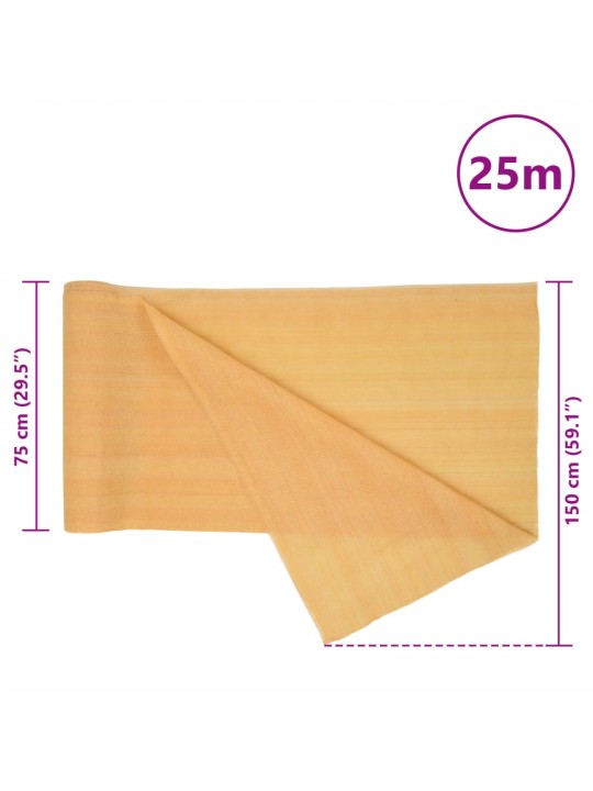 Stínící tkanina písková 1,5 x 25 m HDPE 150 g/m²