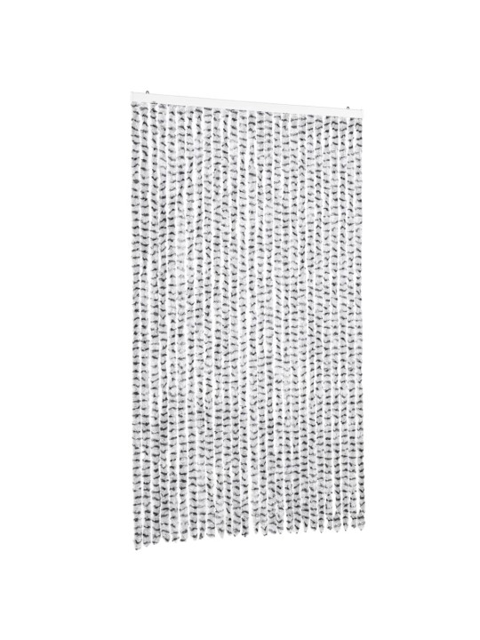 Závěs proti hmyzu světle šedý a tmavě šedý 118 x 220 cm žinylka