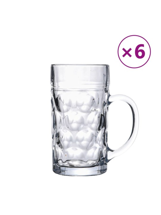 Sklenice na pivo s uchem 6 ks 1 000 ml