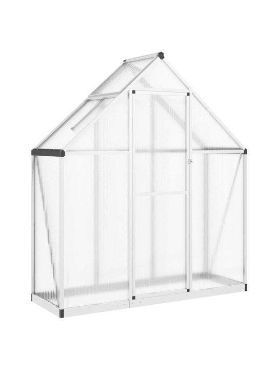 Skleník s podkladovým rámem stříbrný 169 x 58 x 195 cm hliník