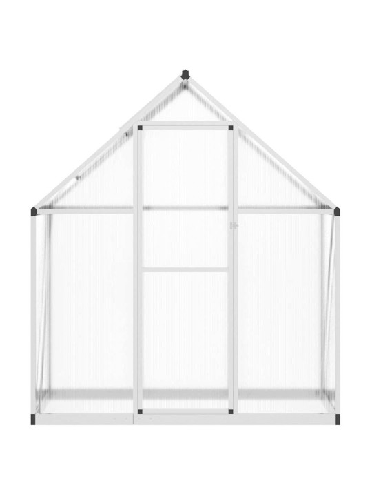 Skleník s podkladovým rámem stříbrný 169 x 58 x 195 cm hliník