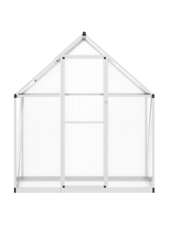 Skleník s podkladovým rámem stříbrný 169 x 58 x 195 cm hliník