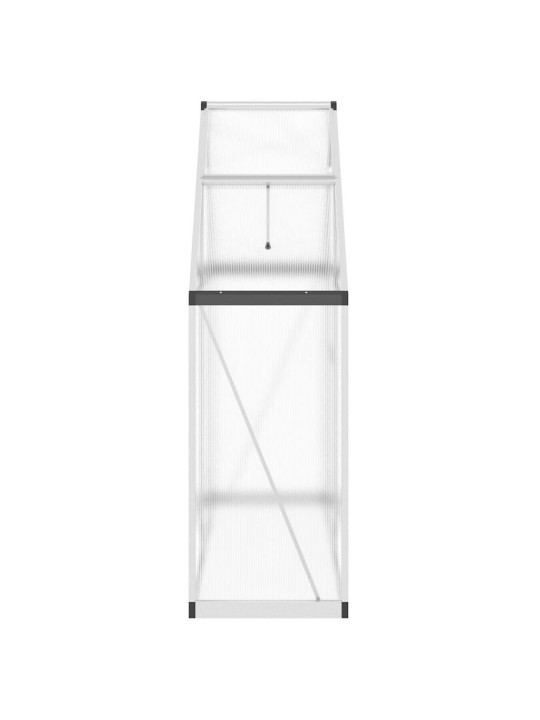 Skleník s podkladovým rámem stříbrný 169 x 58 x 195 cm hliník