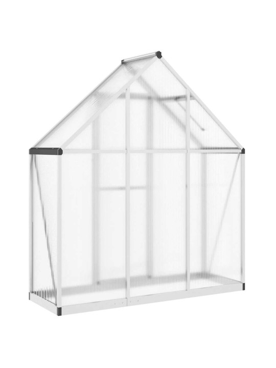 Skleník s podkladovým rámem stříbrný 169 x 58 x 195 cm hliník