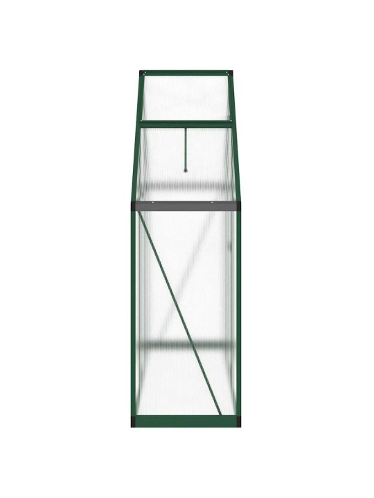 Skleník s podkladovým rámem zelený 169 x 58 x 195 cm hliník