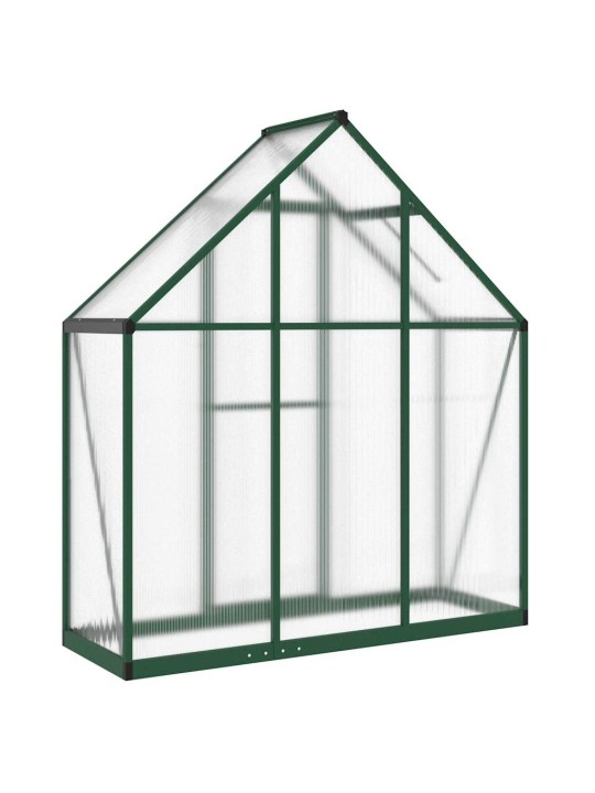 Skleník s podkladovým rámem zelený 169 x 58 x 195 cm hliník