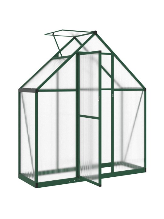 Skleník s podkladovým rámem zelený 169 x 58 x 195 cm hliník