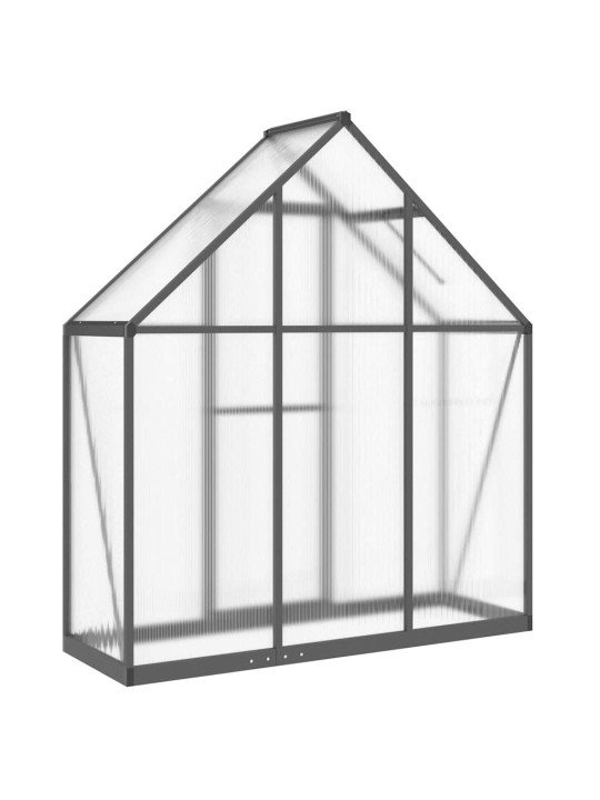 Skleník s podkladovým rámem antracitový 169x58x195 cm hliník