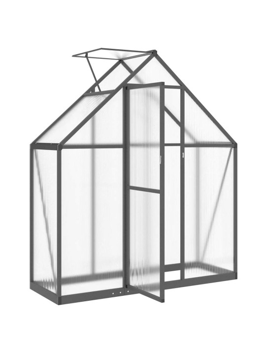 Skleník s podkladovým rámem antracitový 169x58x195 cm hliník