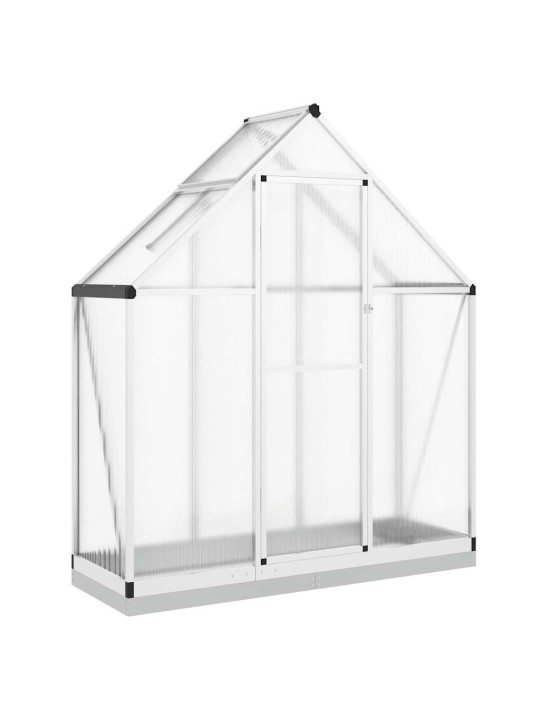 Skleník s podkladovým rámem stříbrný 169 x 58 x 202 cm hliník