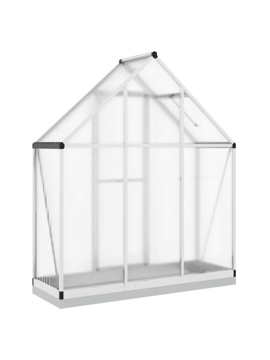 Skleník s podkladovým rámem stříbrný 169 x 58 x 202 cm hliník