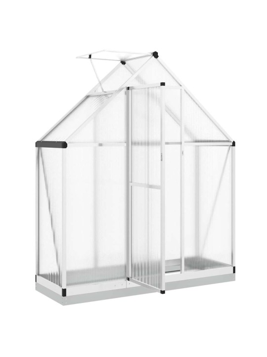 Skleník s podkladovým rámem stříbrný 169 x 58 x 202 cm hliník