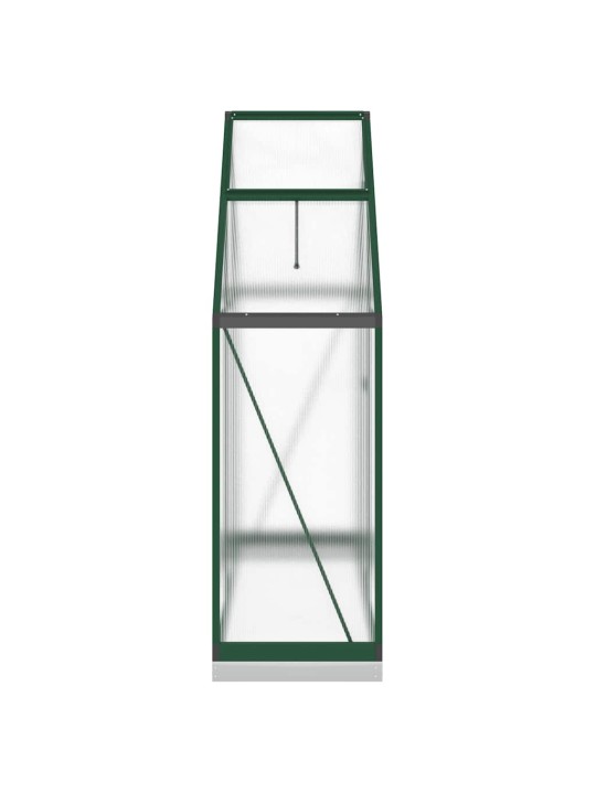 Skleník s podkladovým rámem zelený 169 x 58 x 202 cm hliník