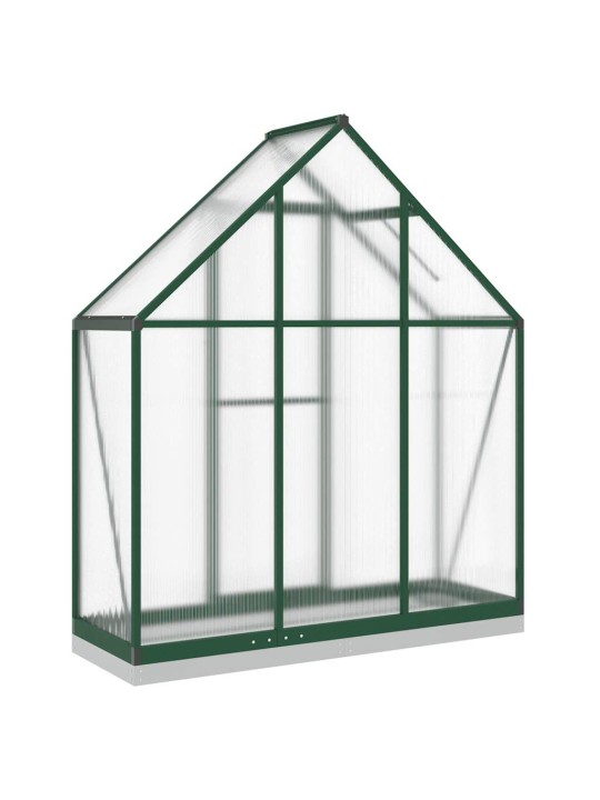 Skleník s podkladovým rámem zelený 169 x 58 x 202 cm hliník
