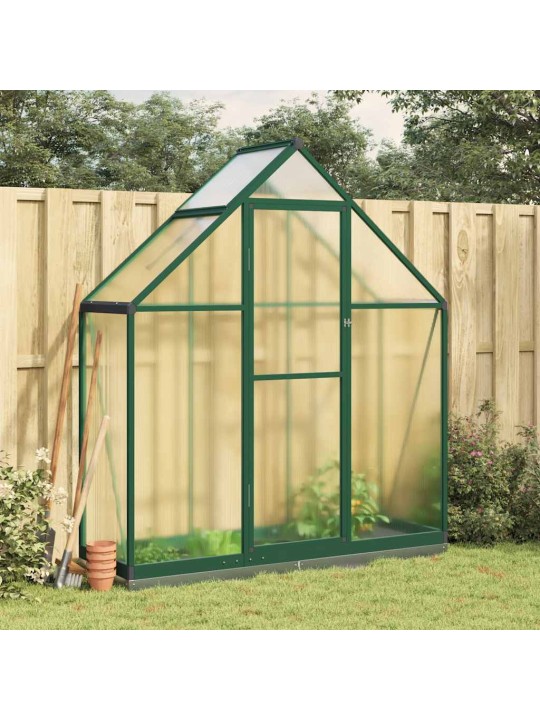 Skleník s podkladovým rámem zelený 169 x 58 x 202 cm hliník