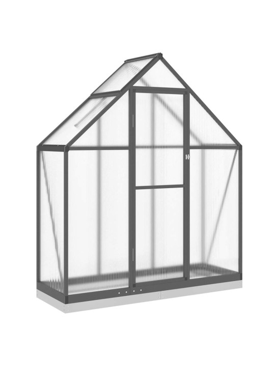 Skleník s podkladovým rámem antracitový 169x58x202 cm hliník