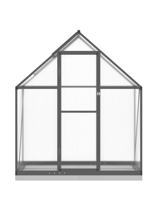 Skleník s podkladovým rámem antracitový 169x58x202 cm hliník