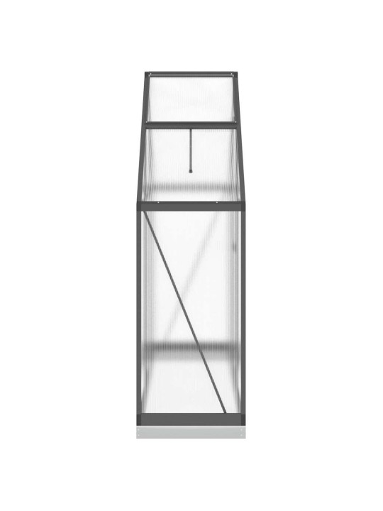 Skleník s podkladovým rámem antracitový 169x58x202 cm hliník