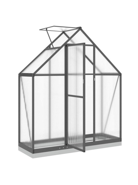 Skleník s podkladovým rámem antracitový 169x58x202 cm hliník