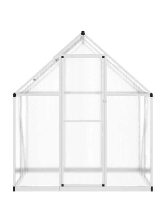 Skleník s podkladovým rámem stříbrný 169 x 114 x 195 cm hliník