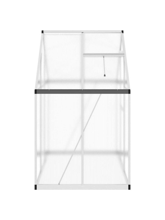 Skleník s podkladovým rámem stříbrný 169 x 114 x 195 cm hliník