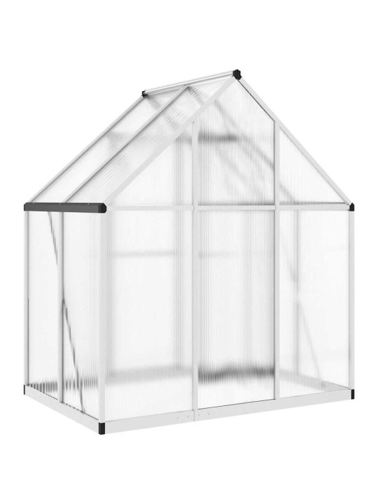Skleník s podkladovým rámem stříbrný 169 x 114 x 195 cm hliník