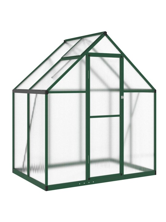 Skleník s podkladovým rámem zelený 169 x 114 x 195 cm hliník