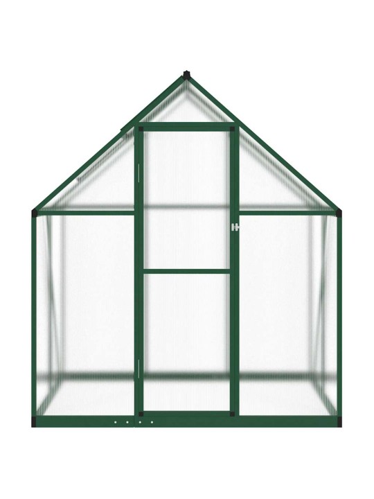 Skleník s podkladovým rámem zelený 169 x 114 x 195 cm hliník