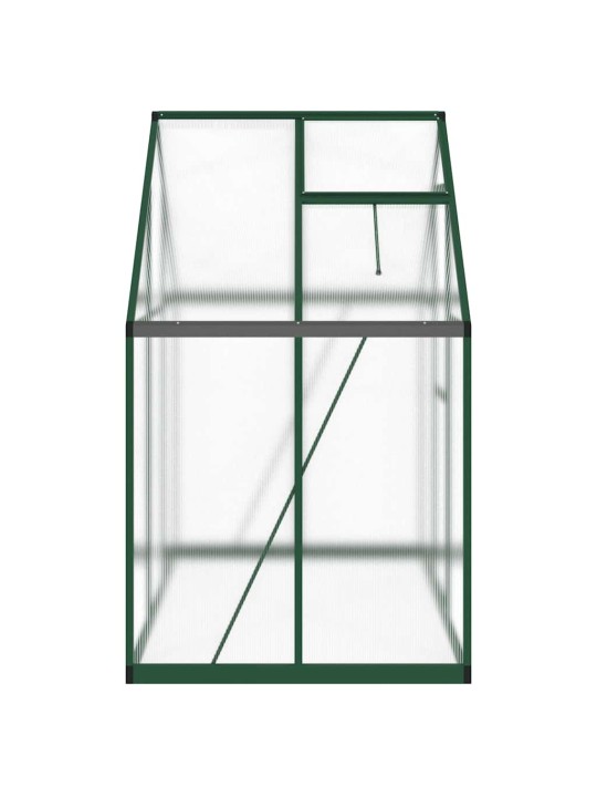 Skleník s podkladovým rámem zelený 169 x 114 x 195 cm hliník