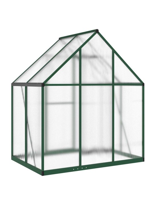 Skleník s podkladovým rámem zelený 169 x 114 x 195 cm hliník